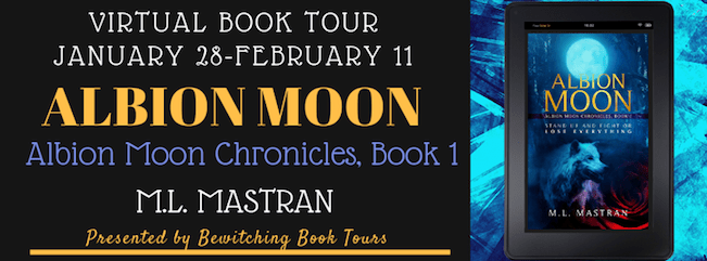 Bewitching Book Tour image for Albion Moon, book by author M L Mastran, tour dates 1/28 - 2/11
