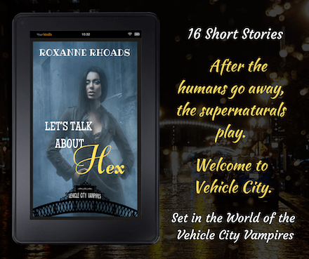 Let’s Talk About Hex by Roxanne Rhoads book cover and blurb