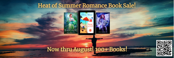 Click this Promotional graphic to check out a summer sale on romance books, organized by Ellen Mint