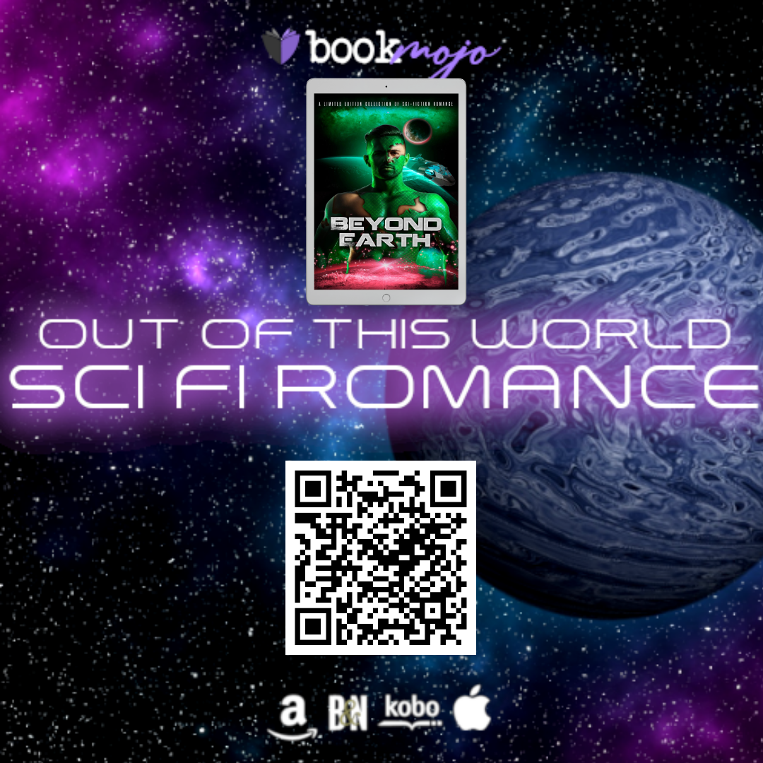 graphic:  Book Mojo Out of this World Sci-Fi Romance book sale, November 1 - 30. Click this graphic to go to the book event