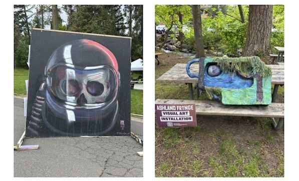 Art display, Fringe Festival 2025, Lithia Park, Ashland Oregon, USA