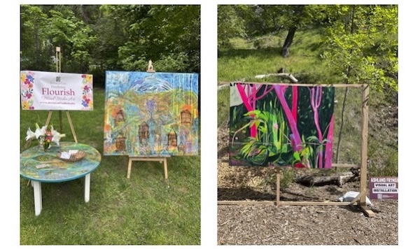 Art display, Fringe Festival 2025, Lithia Park, Ashland Oregon, USA